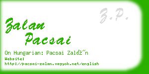 zalan pacsai business card